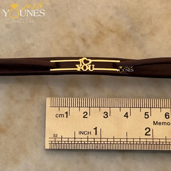 دستبند طلا زنانه چرم لاو L501